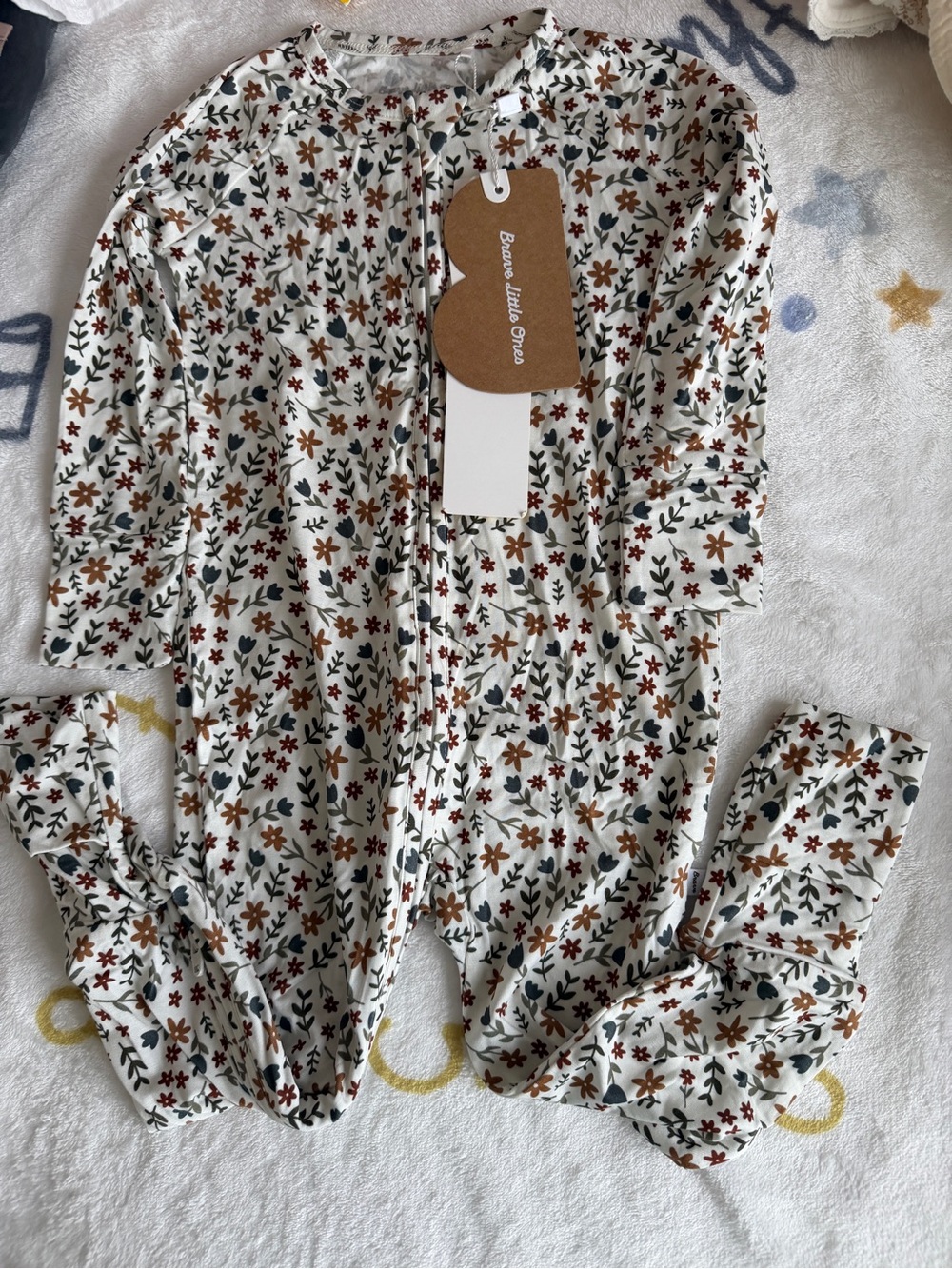 NWT Brave little one 12-18M bamboo convertible footies